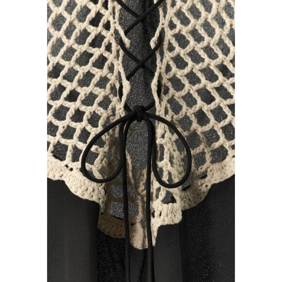 ZARA CONTRAST CROCHET DRESS - Picture 9 of 9